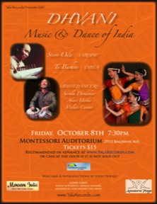 Dhvani, Sarala Dandekar, Darshan Dance Project, Ty Burhoe, Steve Oda, Tala Records, Monsoon India, Montessori SChool